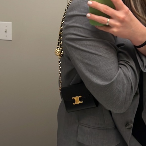 Authentic CELINE Compact - Calf Skin Trifold Wallet WOC on chain - Picture 6 of 15